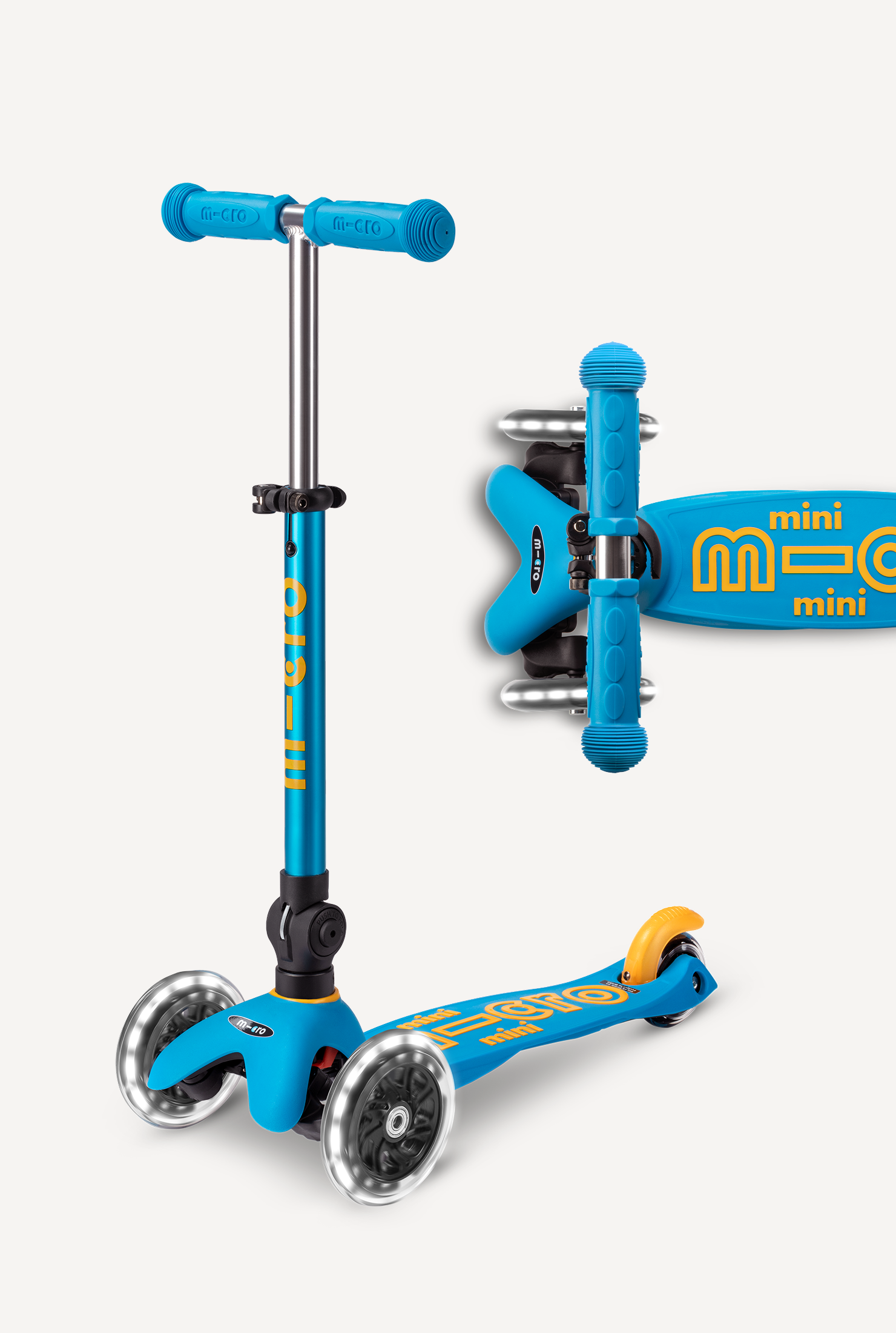 MICRO mini deluxe ピンク LED付き Micro Kickboard Micro Mini Deluxe With LED Wheels Ages 2-5