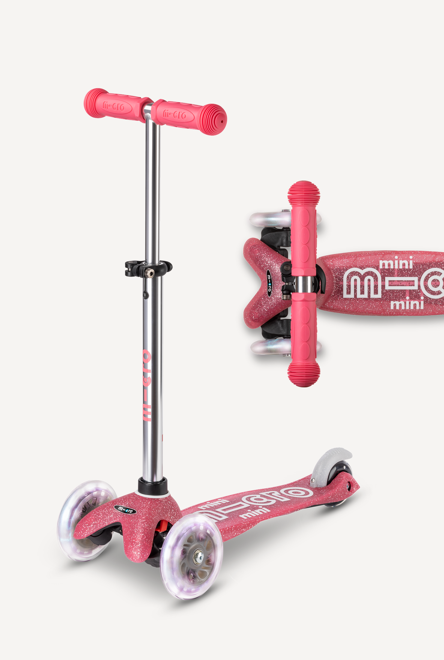 Micro Mini Glitter LED Scooter