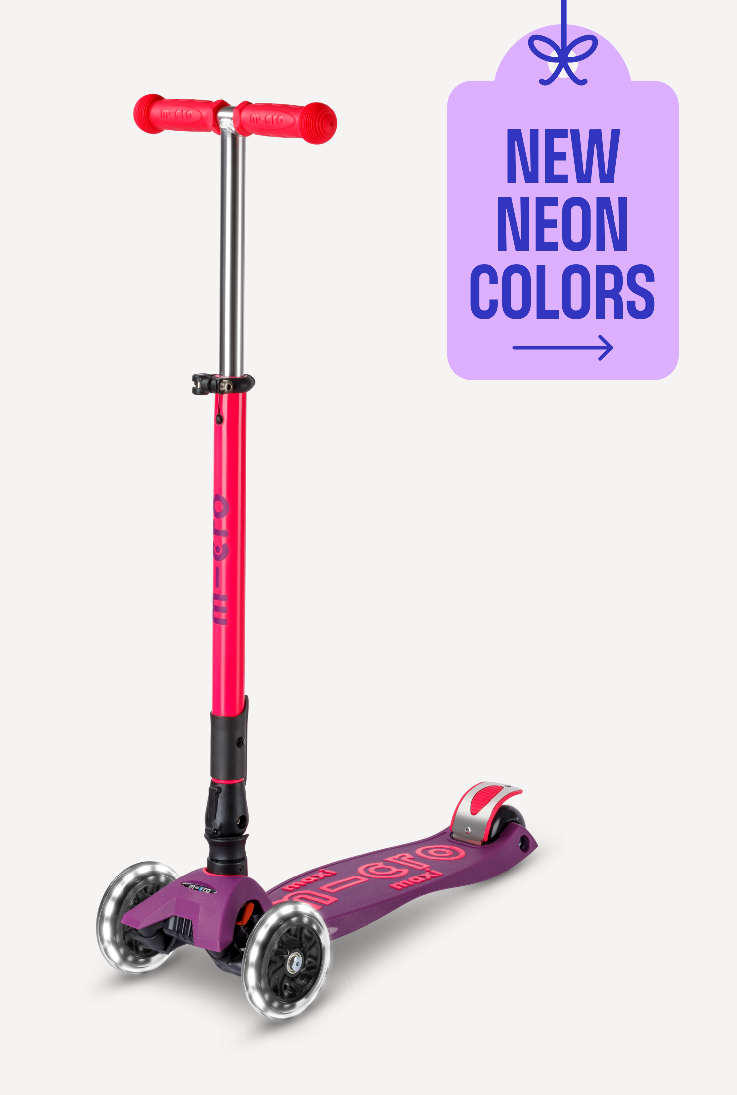 Micro Maxi Foldable LED Scooter