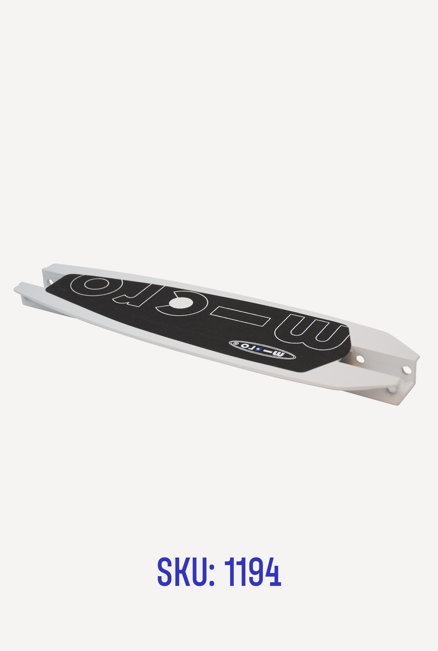 Parts: Deck (with griptape) for Micro Classic (White) - Part #1194