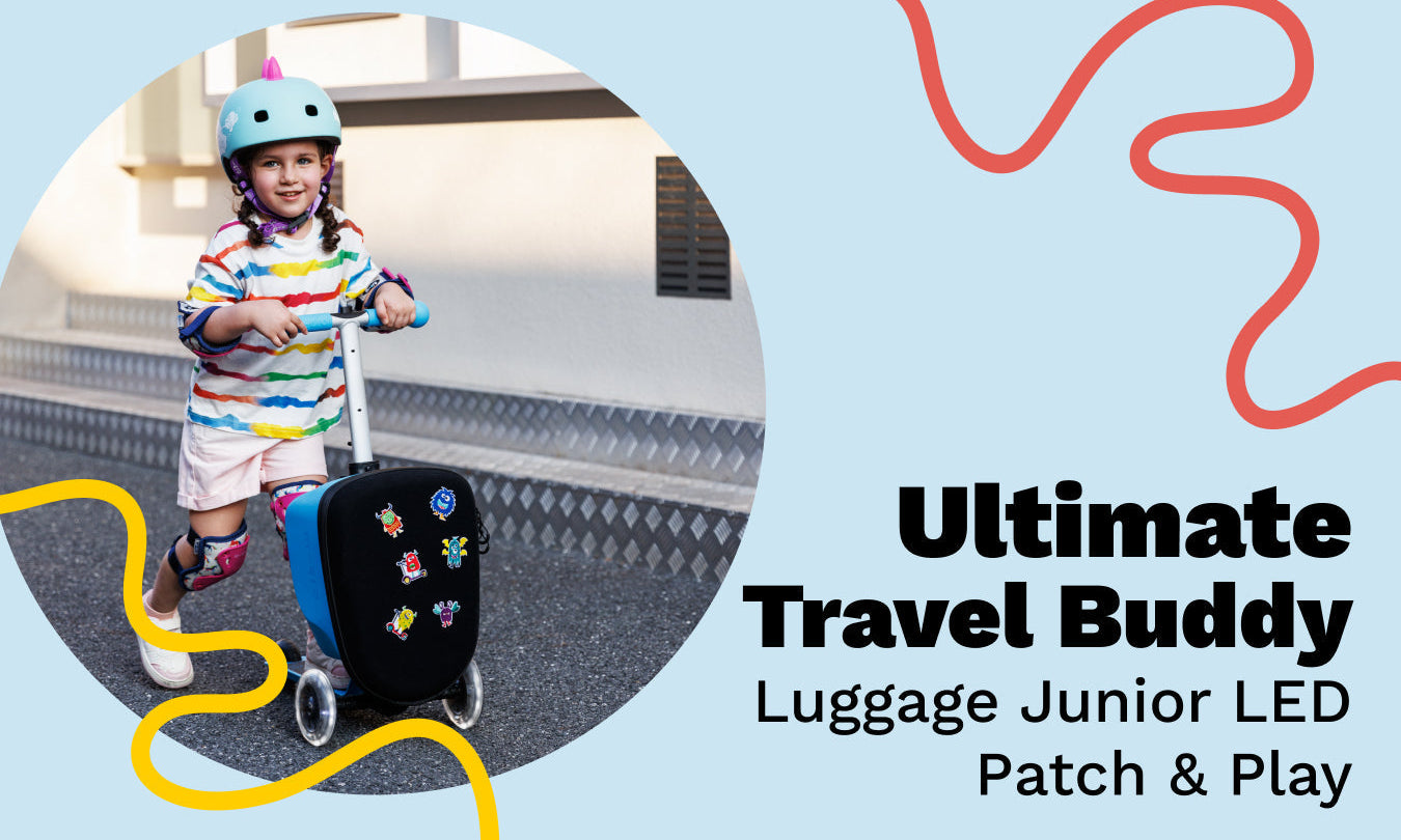The Ultimate Travel Buddy: Micro Scooter Luggage Junior Patch & Play