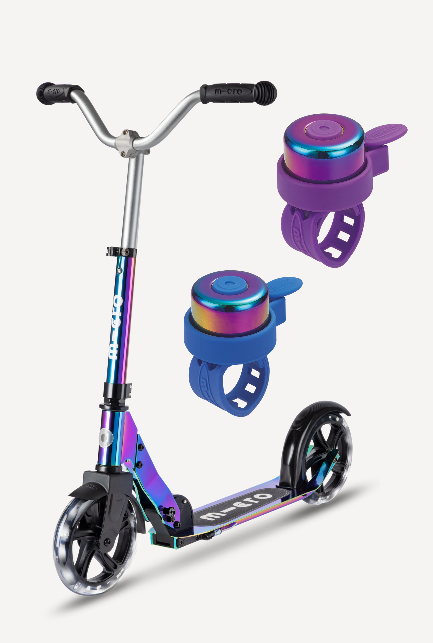 Micro Cruiser Neochrome LED Scooter + Neochrome Bell