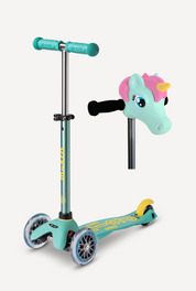 Micro Mini ECO Scooter + Mint Unicorn ScootaHeadz Bundle