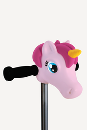 Micro Mini Glow Plus LED Frosty Pink + Pink Unicorn ScootaHeadz Bundle