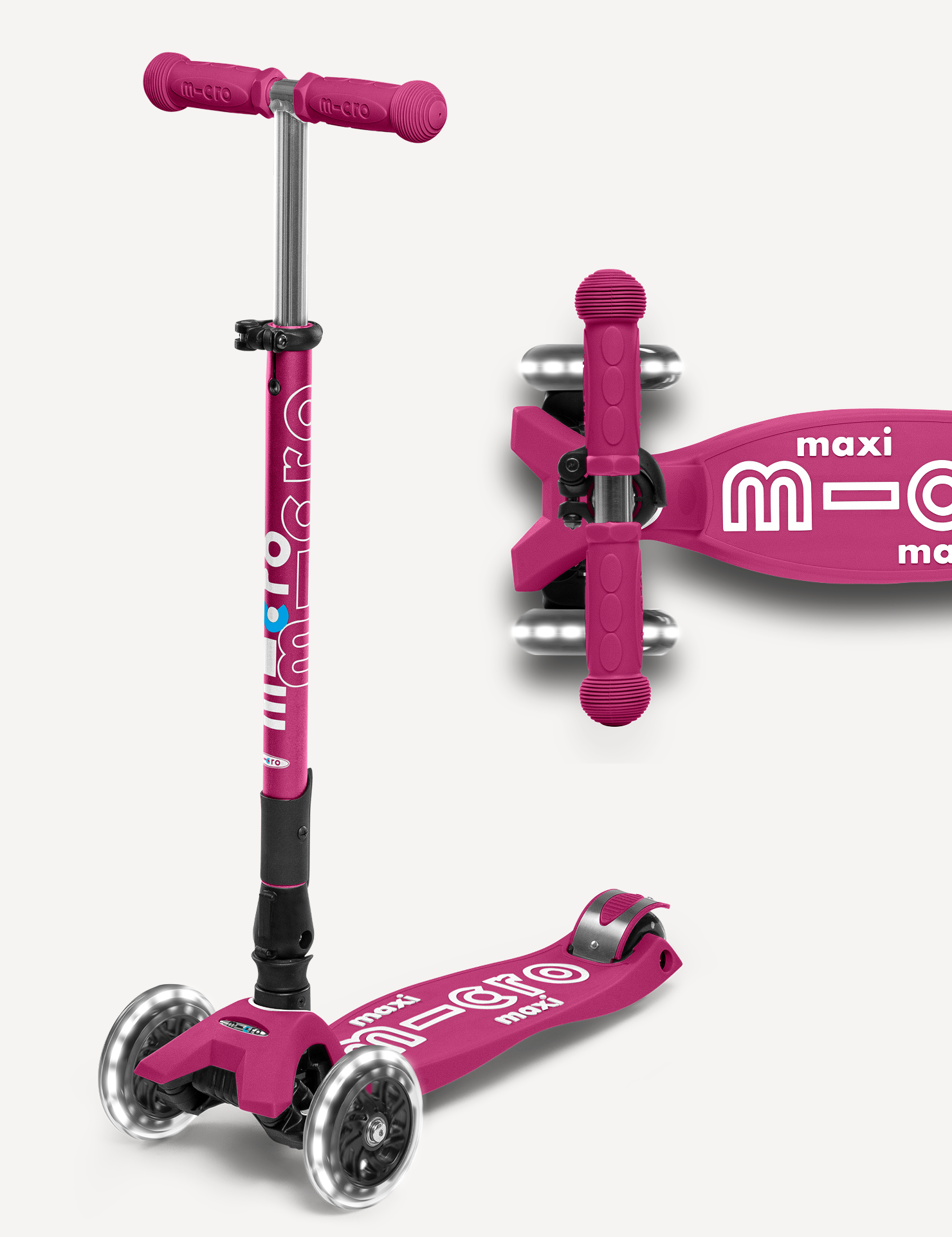 Maxi foldable led berry red .