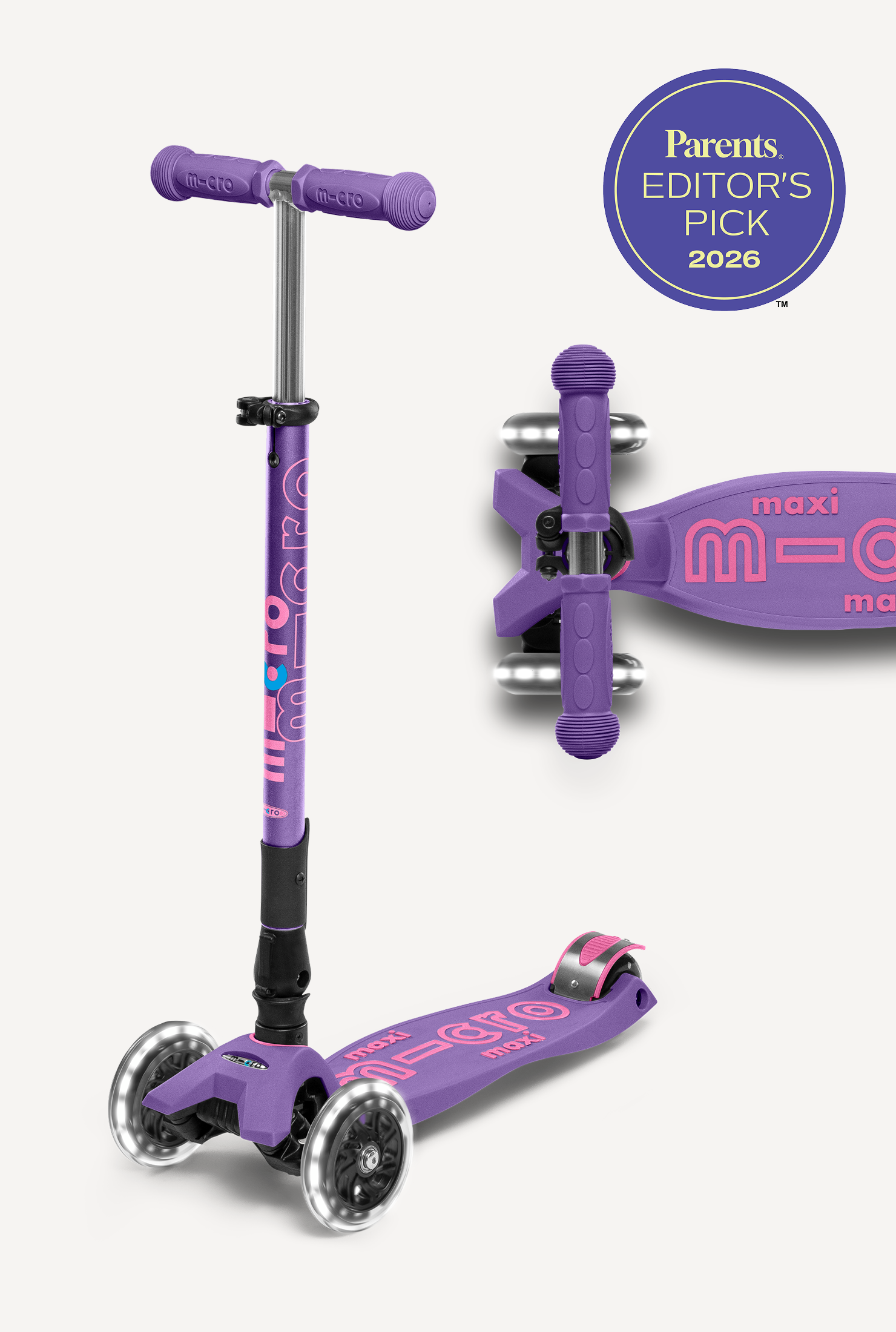 Micro Maxi Foldable LED Scooter