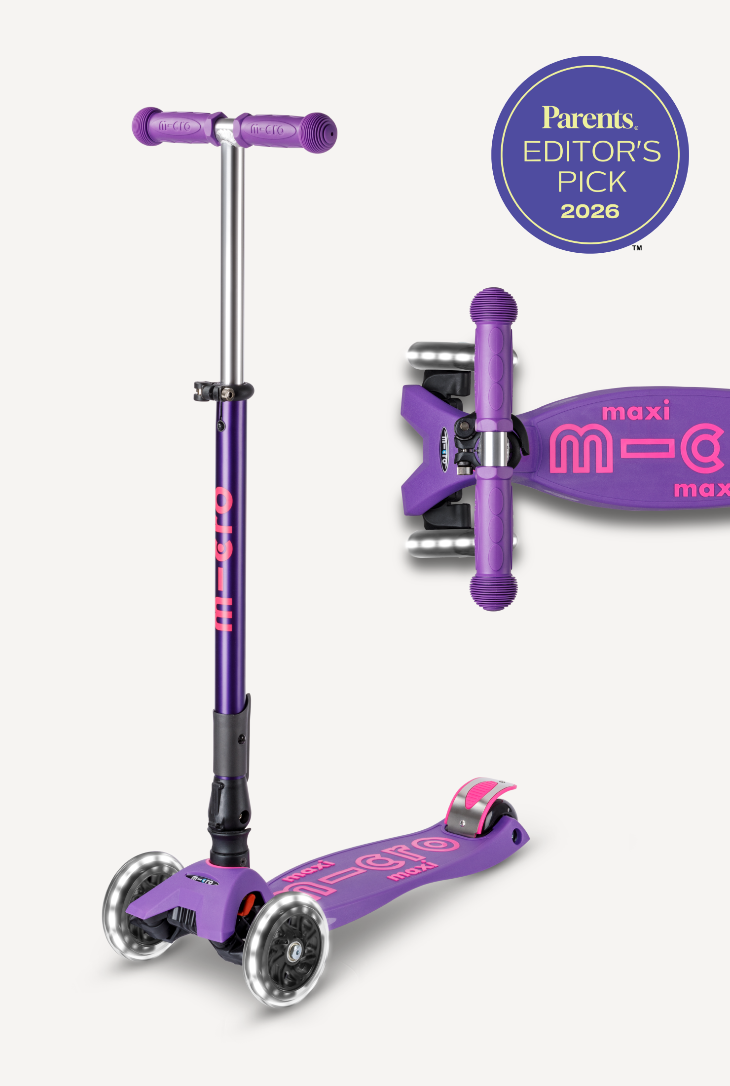 Micro Maxi Foldable LED Scooter