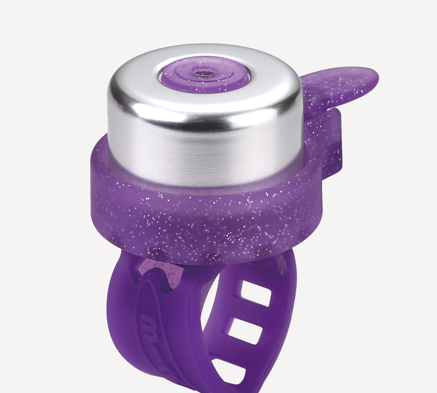 Micro bell purple glitter .