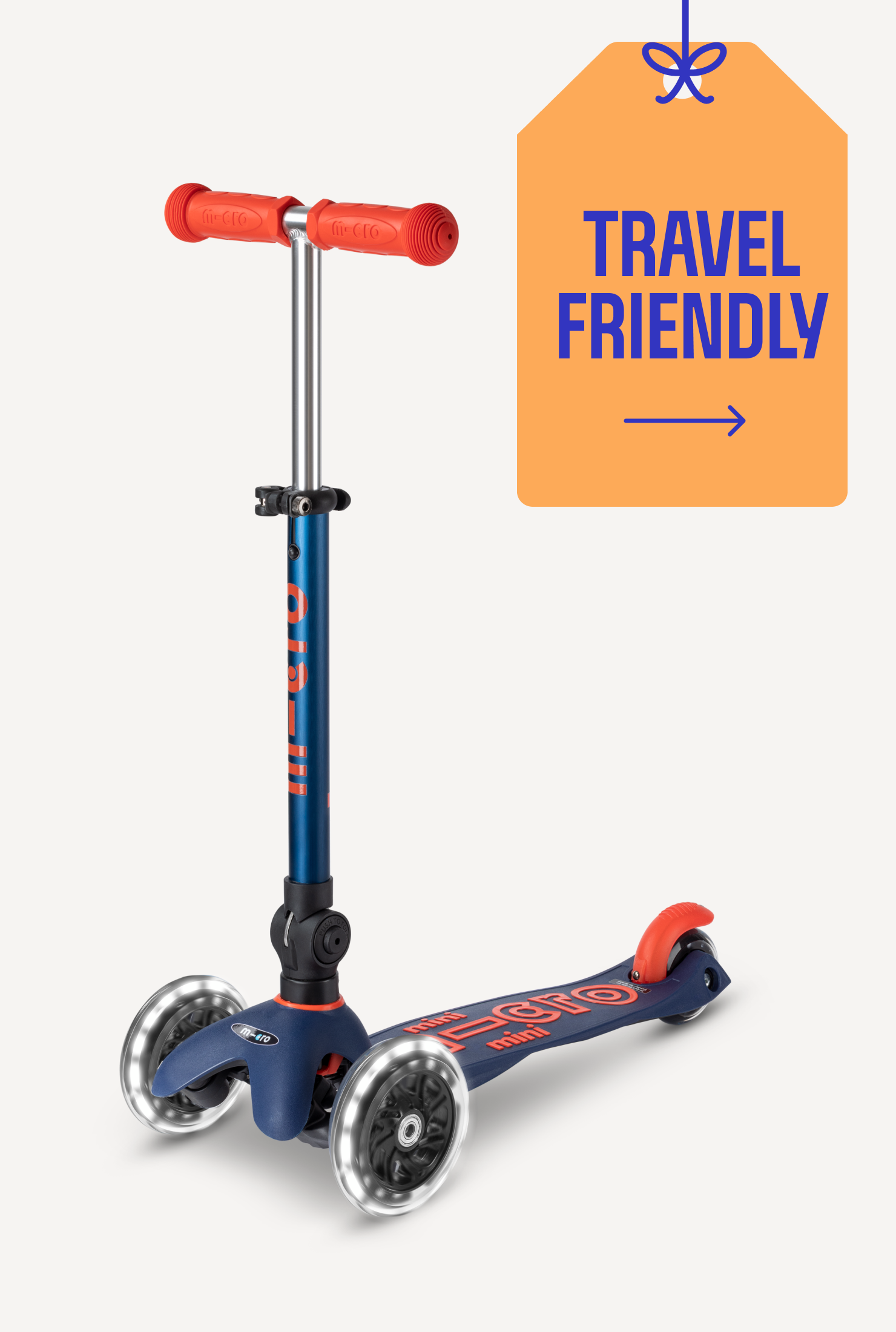 Micro Mini Foldable LED Scooter