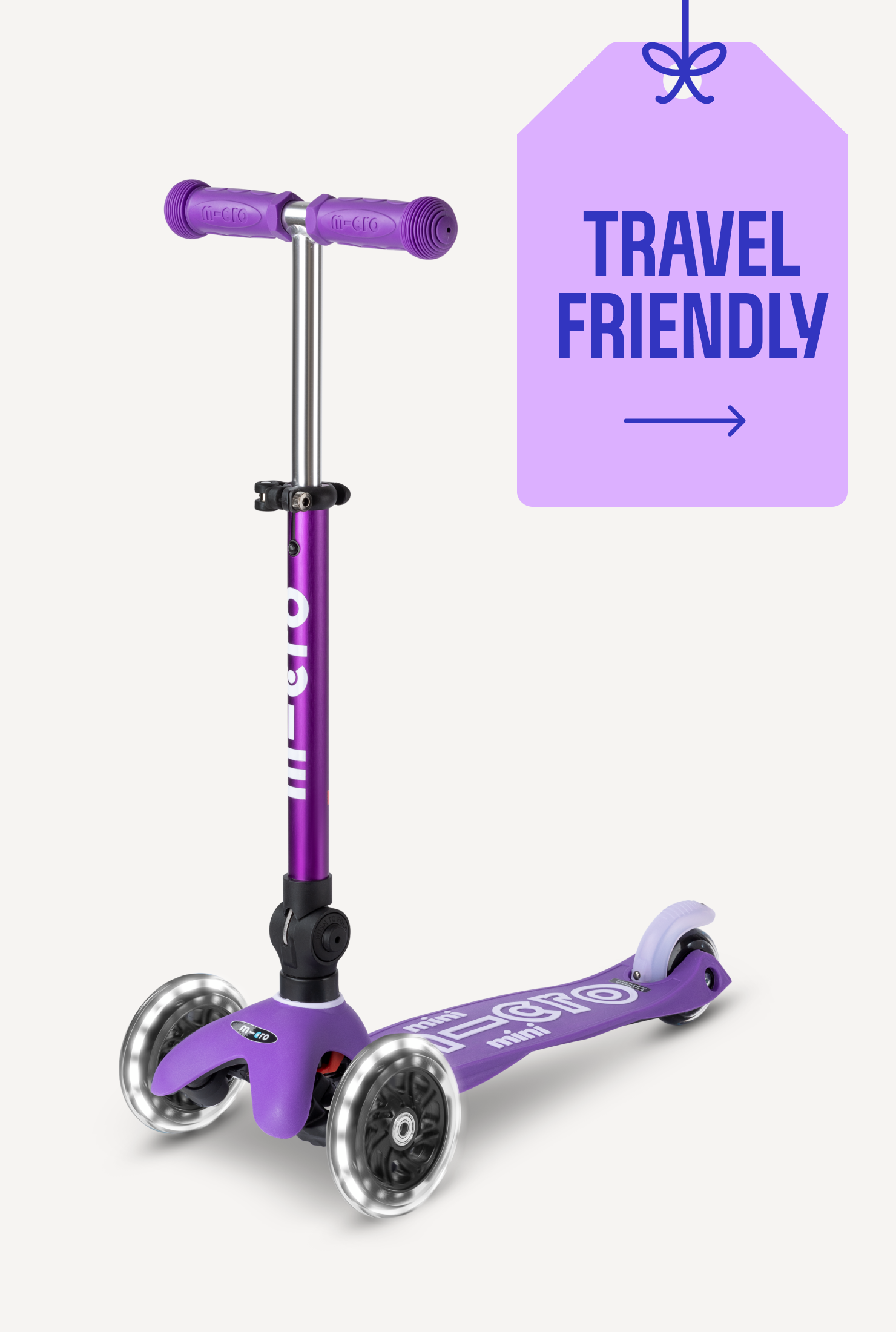 Micro Mini Foldable LED Scooter