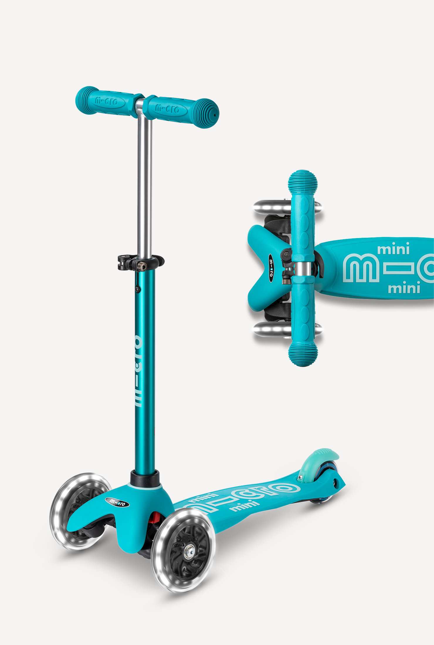ミニマイクロスクーター  グリーン Warehouse Deals Micro Mini LED Scooter – Micro Kickboard