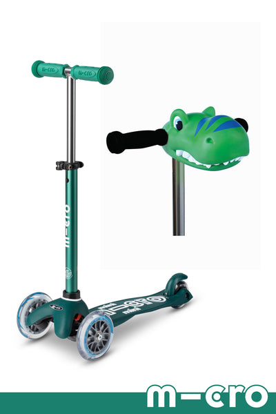 Micro Mini ECO Scooter + Green Dino ScootaHeadz Bundle product image