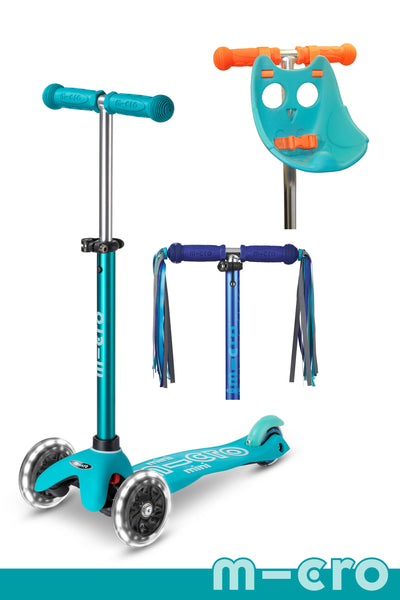 Micro Mini LED Aqua Scooter + Aqua ScootaSeatz + Blue Streamers Bundle product image