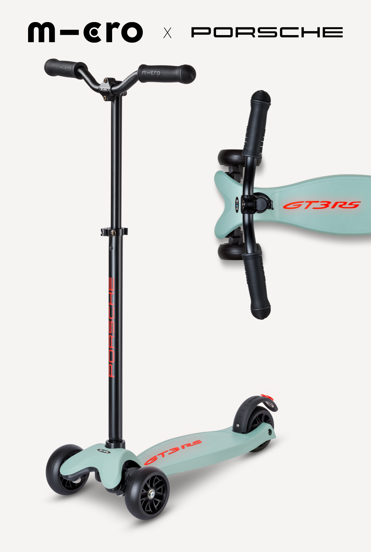 Micro Kickboard Deluxe LED Porsche Edition