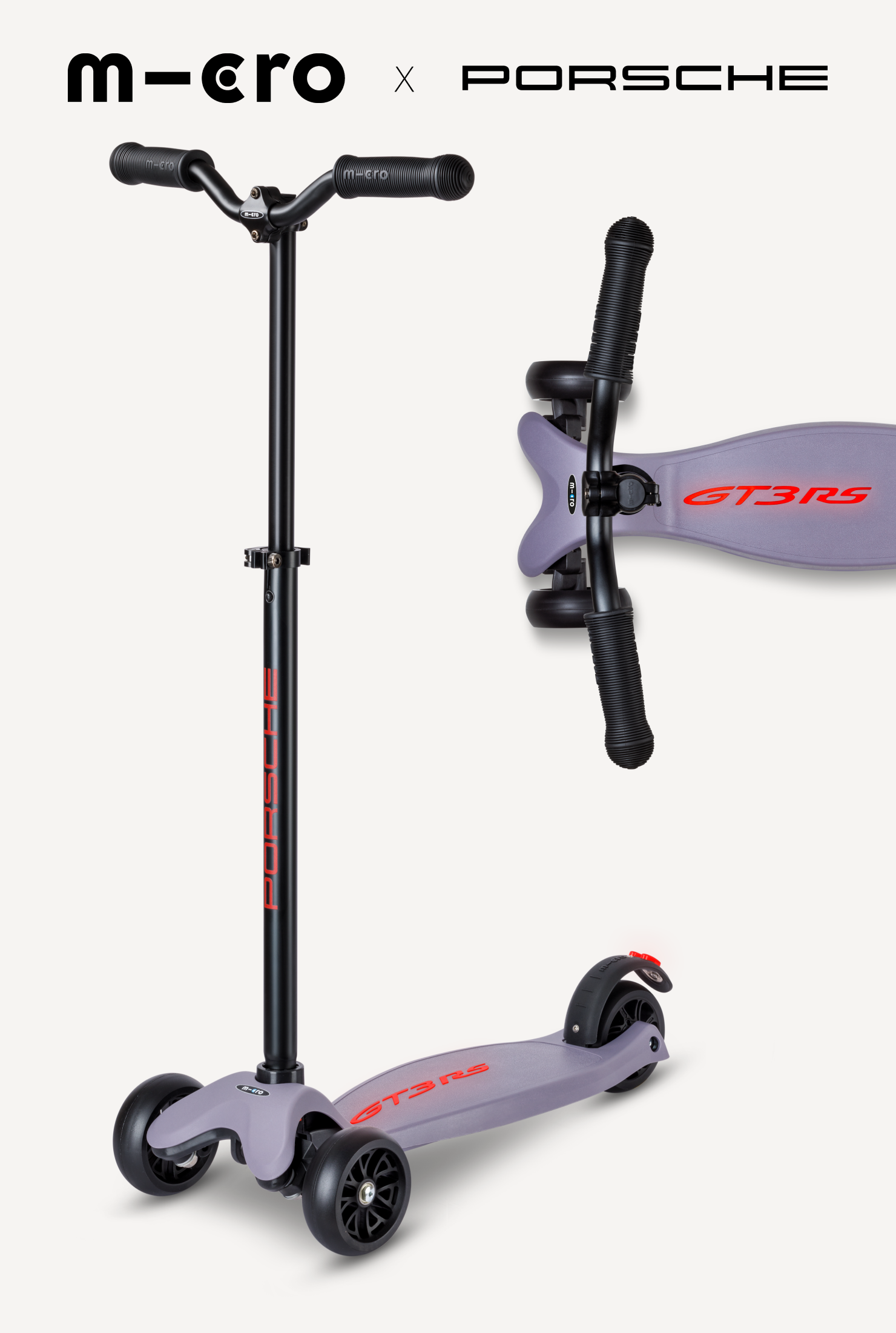 Micro Kickboard Deluxe LED Porsche Edition