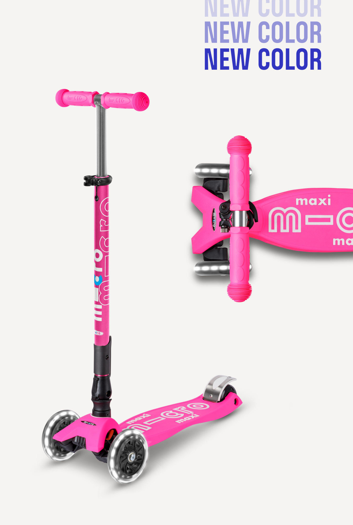 Micro Maxi Foldable LED Scooter