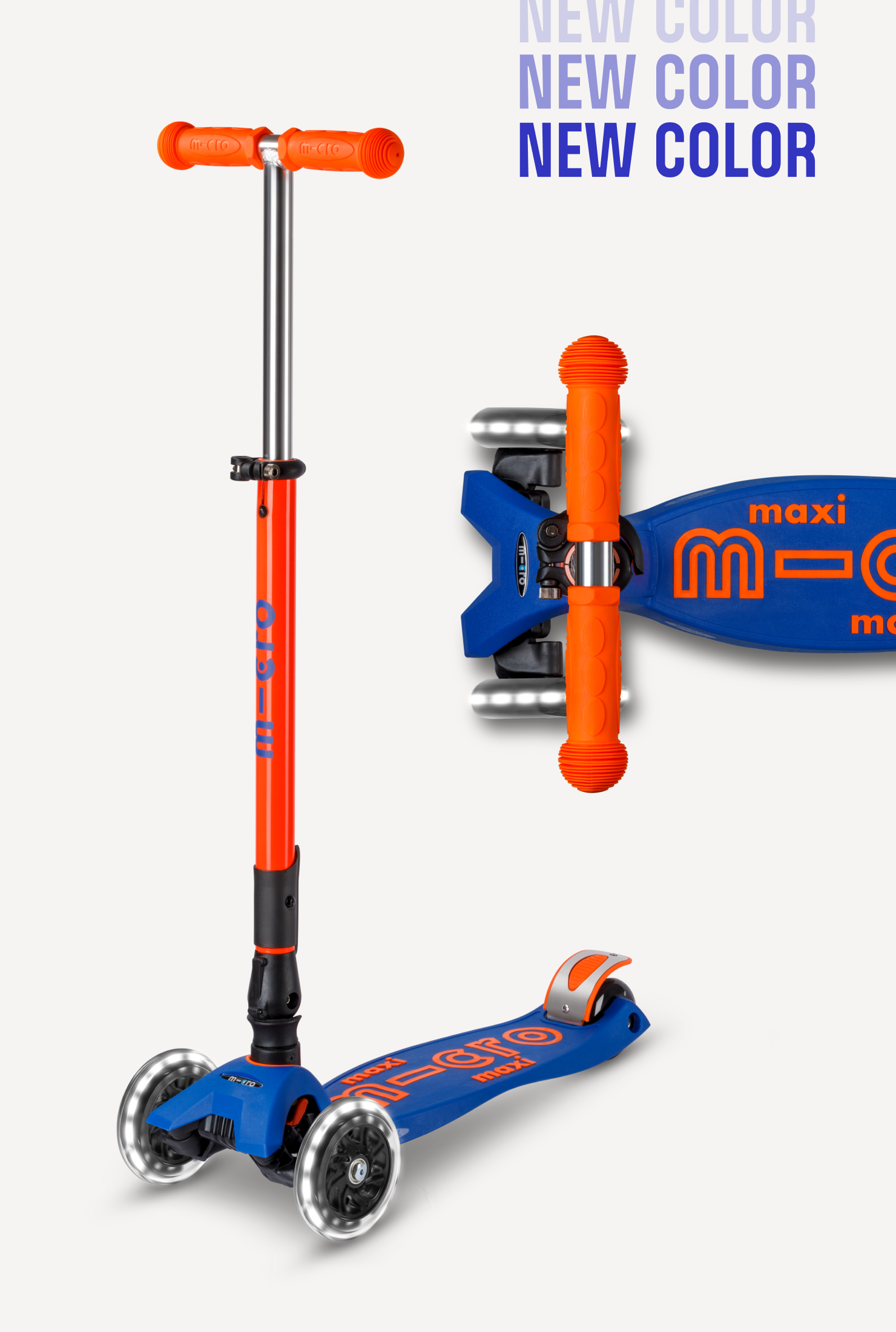 Micro Maxi Foldable LED Scooter