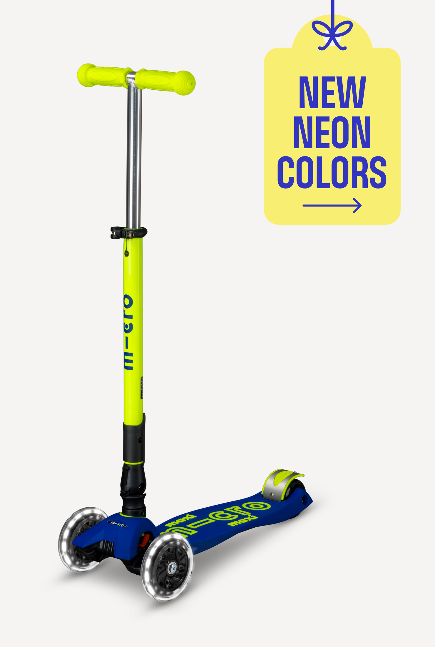 Micro Maxi Foldable LED Scooter