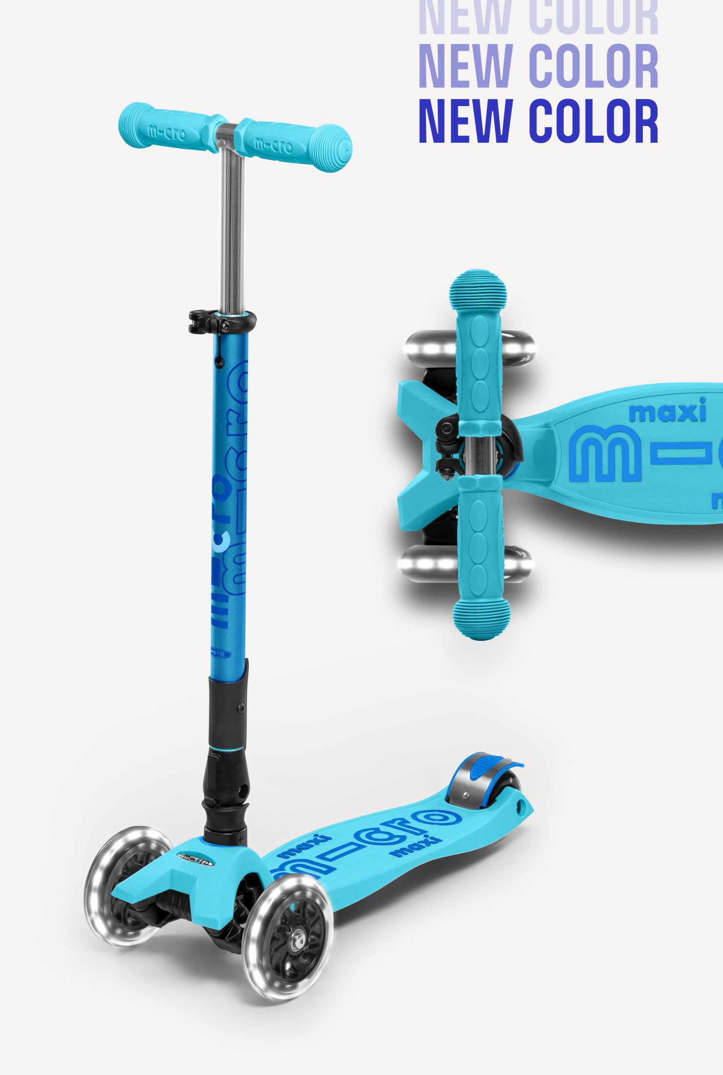 Micro Maxi Foldable LED Scooter