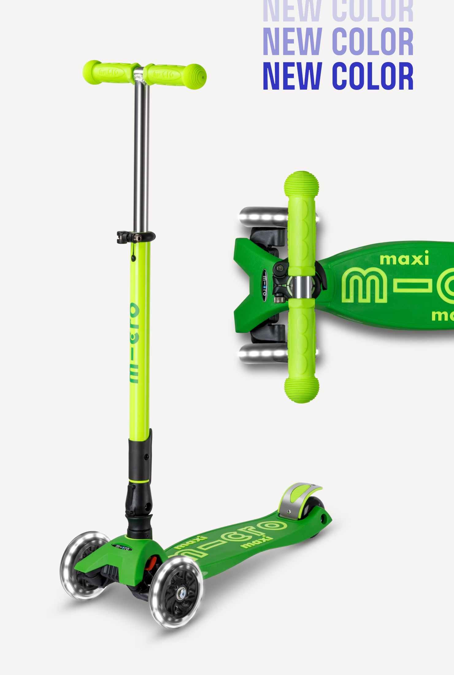 Micro Maxi Foldable LED Scooter