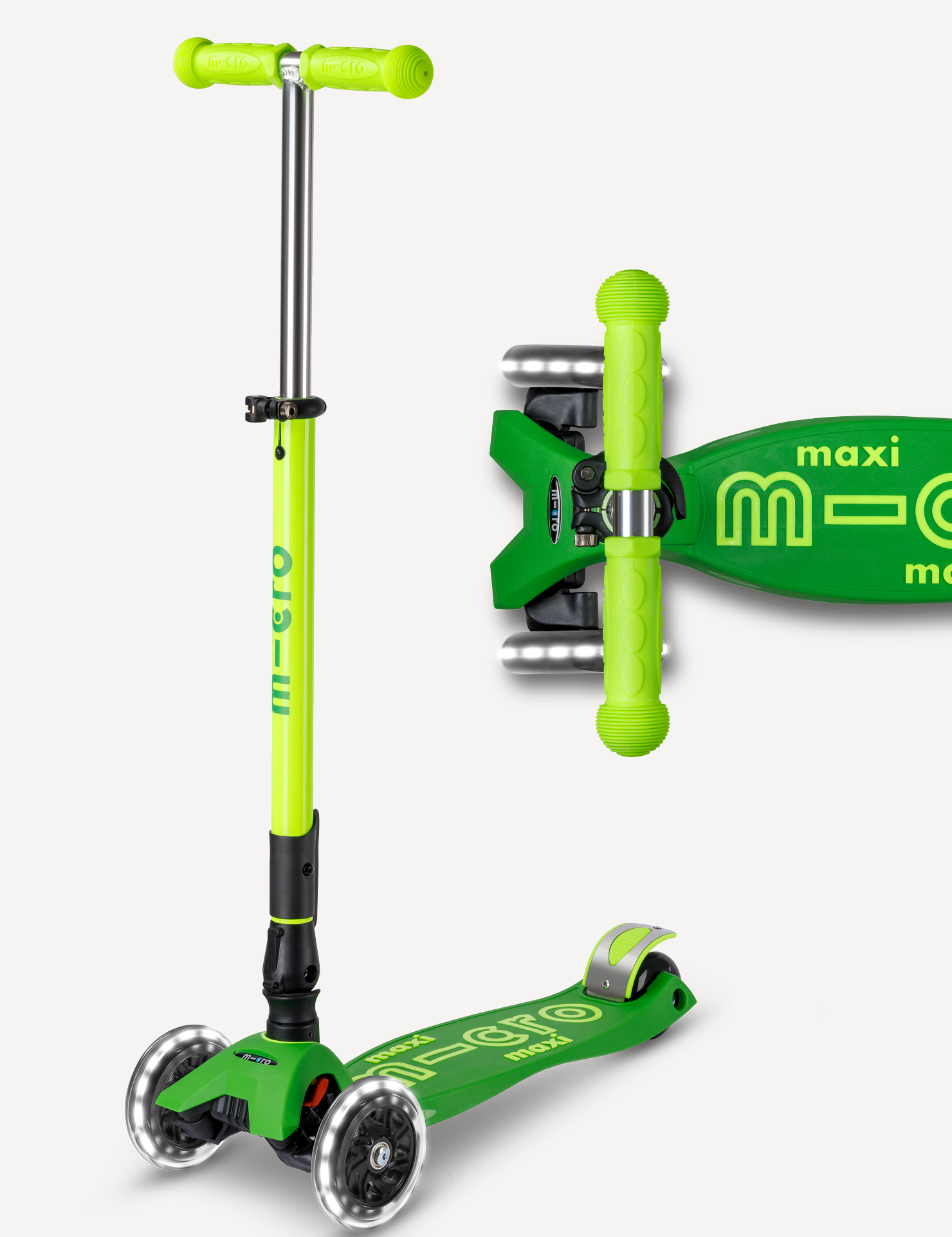 maxi foldable neon led parrot green .