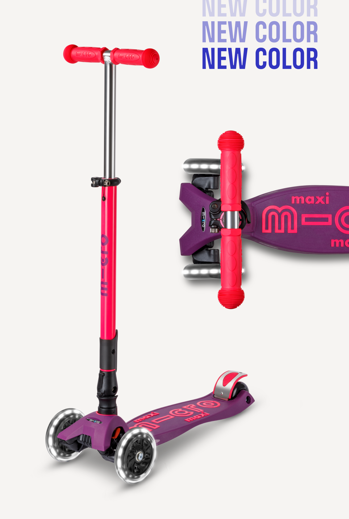 Micro Maxi Foldable LED Scooter