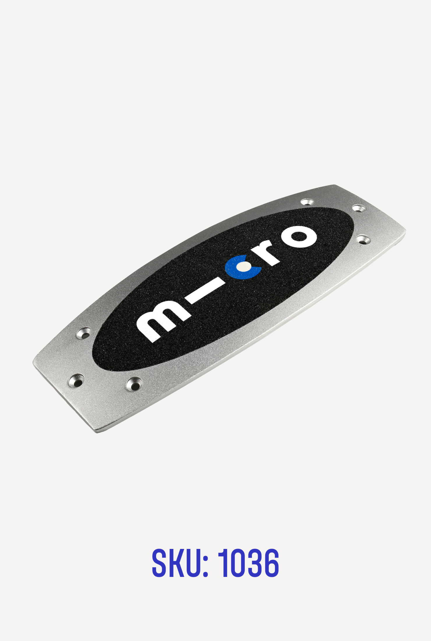 Parts: Deck (with Griptape) for Kickboard Compact (Silver)