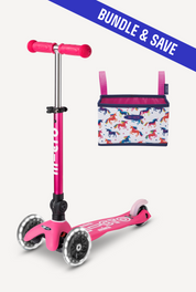 bundle mini foldable led pink basket unicorn .