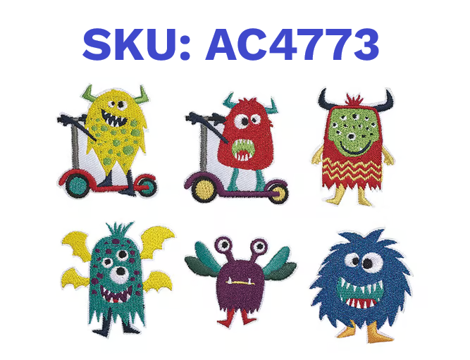 Parts: Monsters Patch Set for Luggage Eazy
